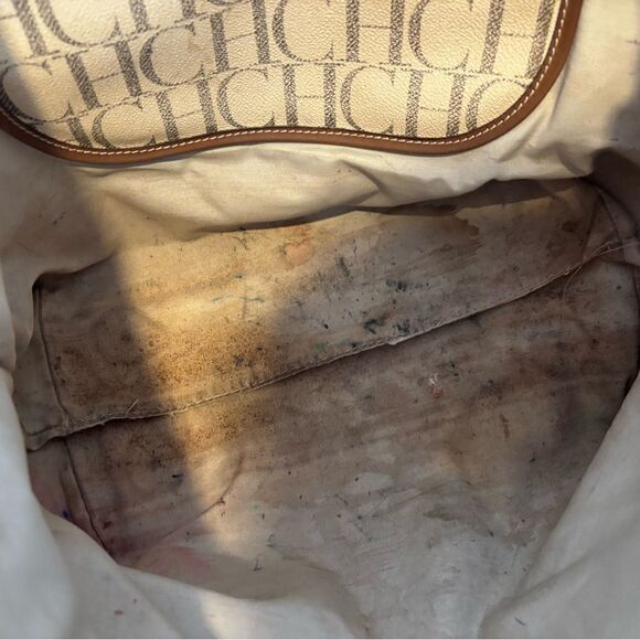 Carolina herra logo handbag ch purse medium tote big signature shoulder bag - Picture 4 of 10